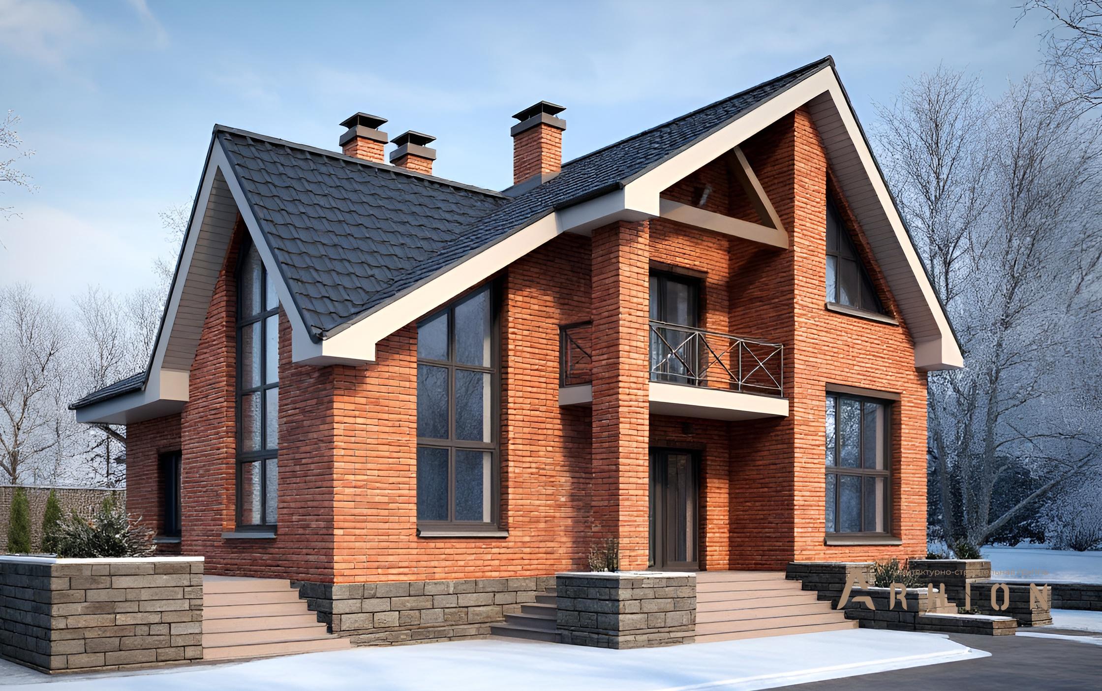 5. Проект одноэтажного дома в европейском стиле с плоской кровлей , 51-01, площадью - 242 кв c цокольным этажом, мансардой, сауной, балконом